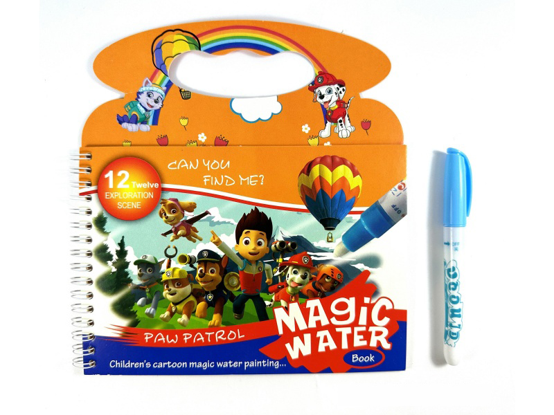 Magical Hand-Held Water-Colored Watercolor Book - Paw Patrol (With Pen)