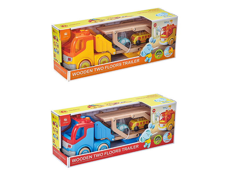 Wooden Two-Layer Trailer With Music And Lights