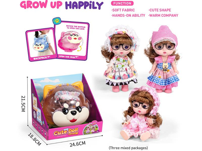 Cute Doll Backpack Set