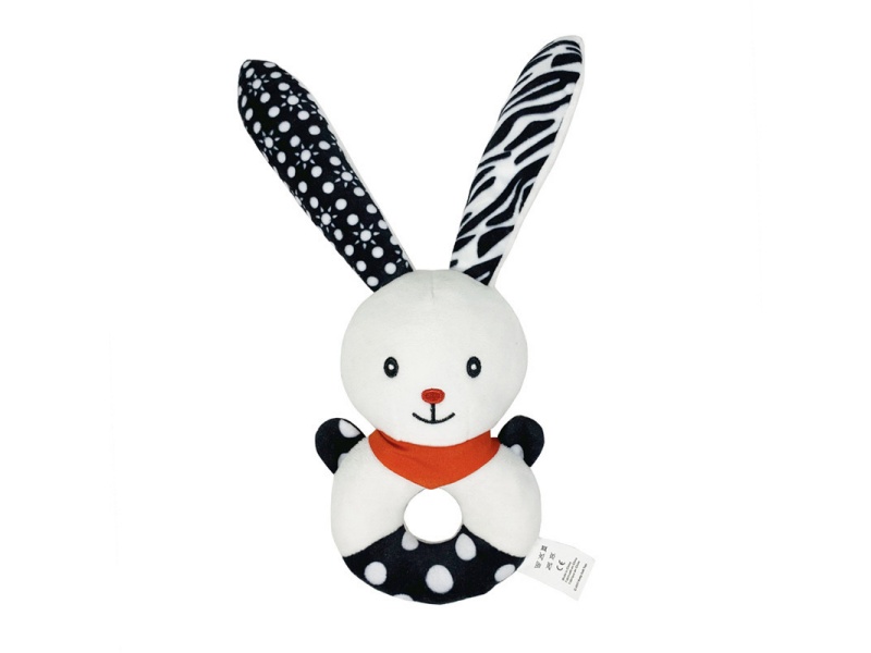 Bb Called The Rabbit Baby To Soothe The Plush Hand-Cranked Ring