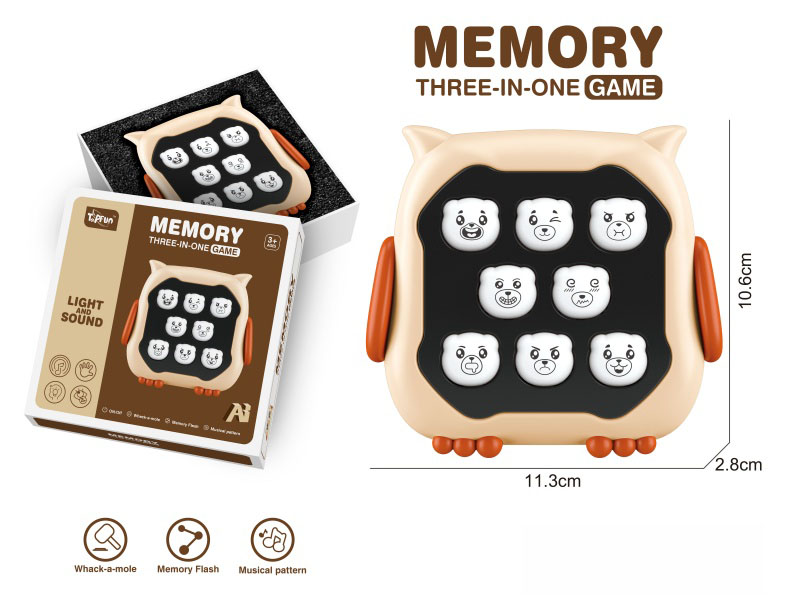 8-Key Bear Memory Game Machine - Owl