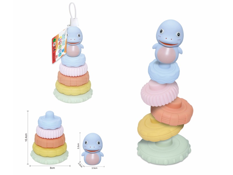 Soft Plastic Sea Animal Stacking Toy 6pcs