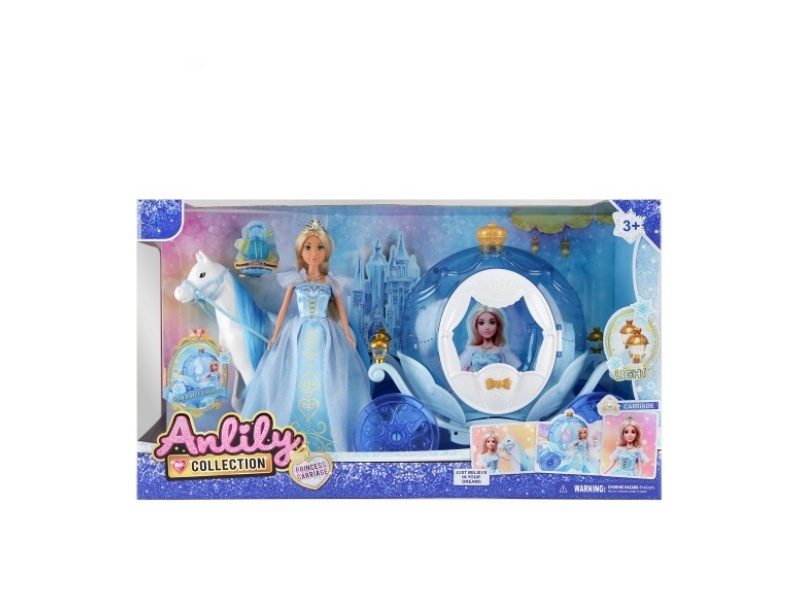 11.5-Inch Solid Body Doll Light Carriage 2 Aa Without Battery (Brown Skin)