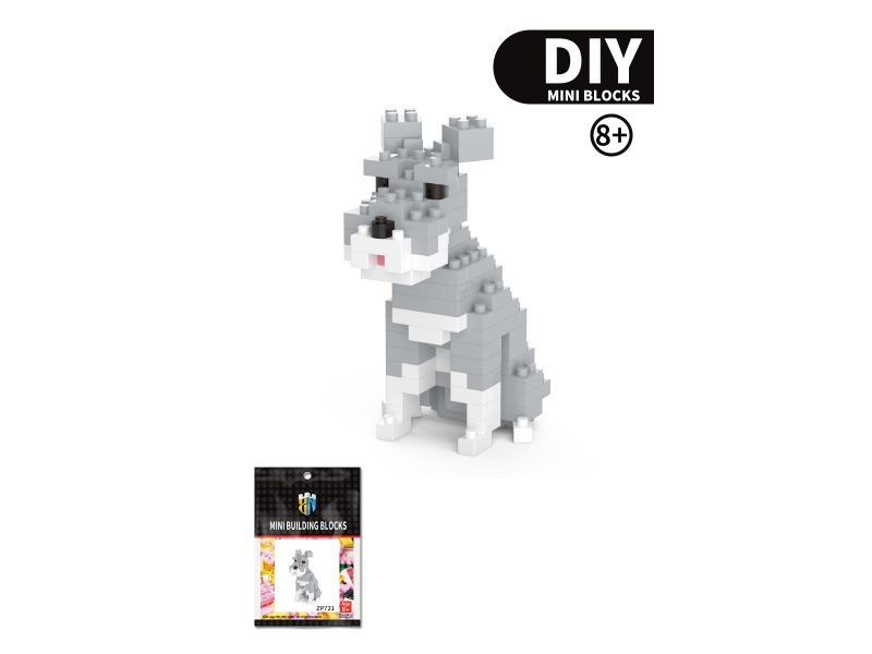 108 PCS Of Schnauzer Dog Building Blocks