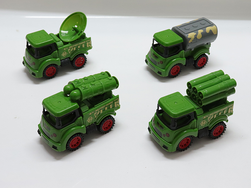 Friction Military Trucks 4pcs