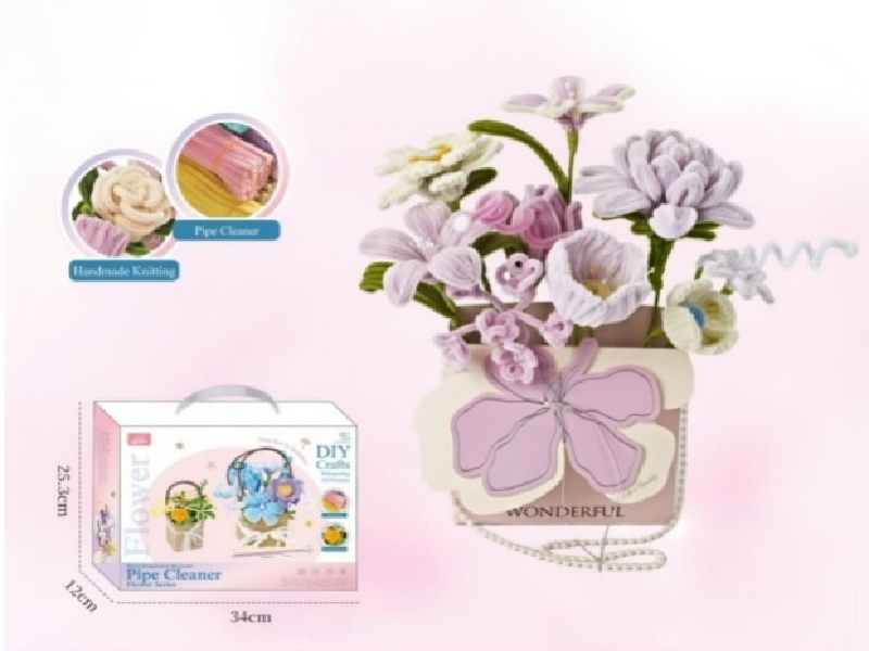 Pink Soft Diy Twisty Stick Gift Box Bouquet