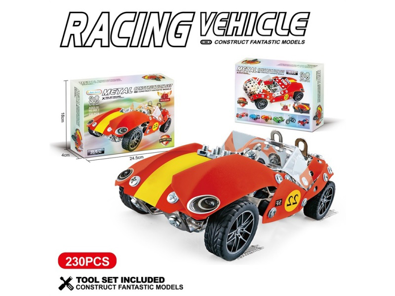 Diy Metal Building Block Racing Car 181 Pieces