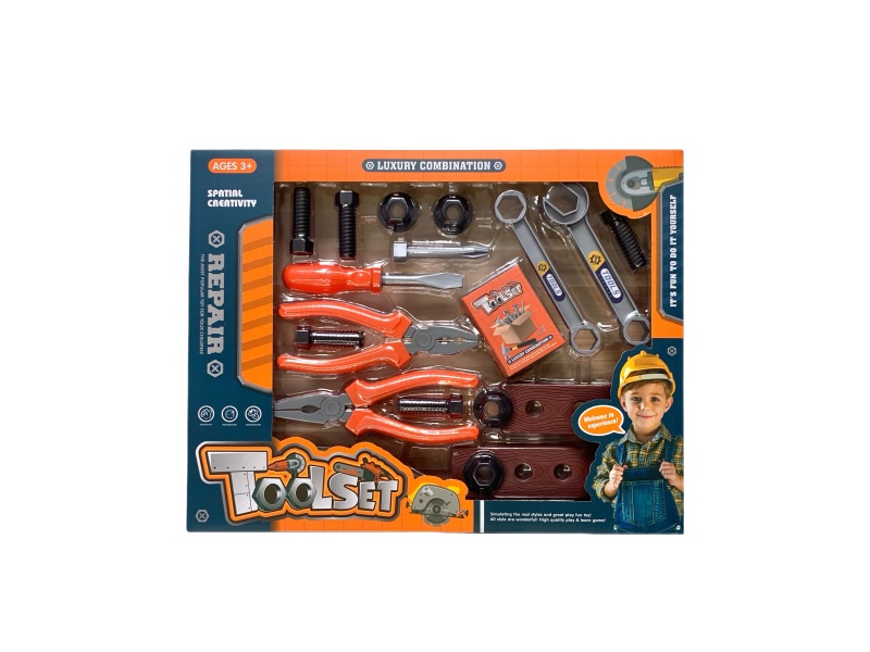 Cartoon Puzzle Tool Set, House Play Toys/Orange