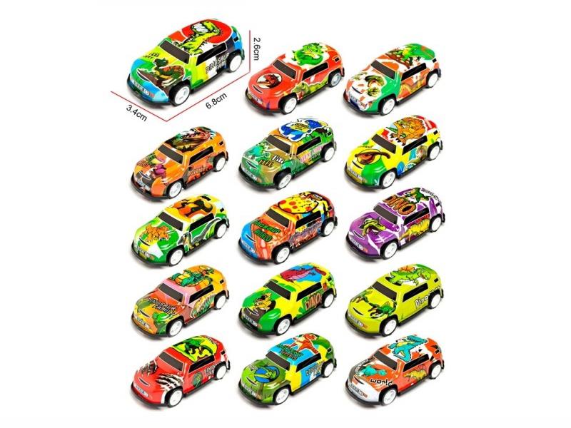 Pull Back Iron Q Version Dinosaur Car 1pcs