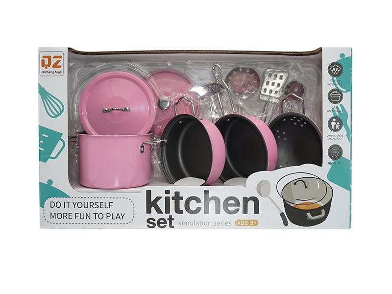 Pink Stainless Steel Tableware Toys