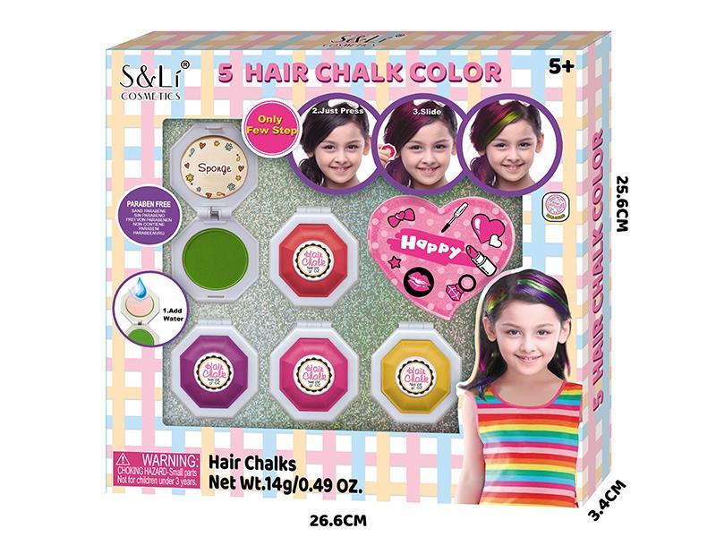 5 Color Hair Chalks Set