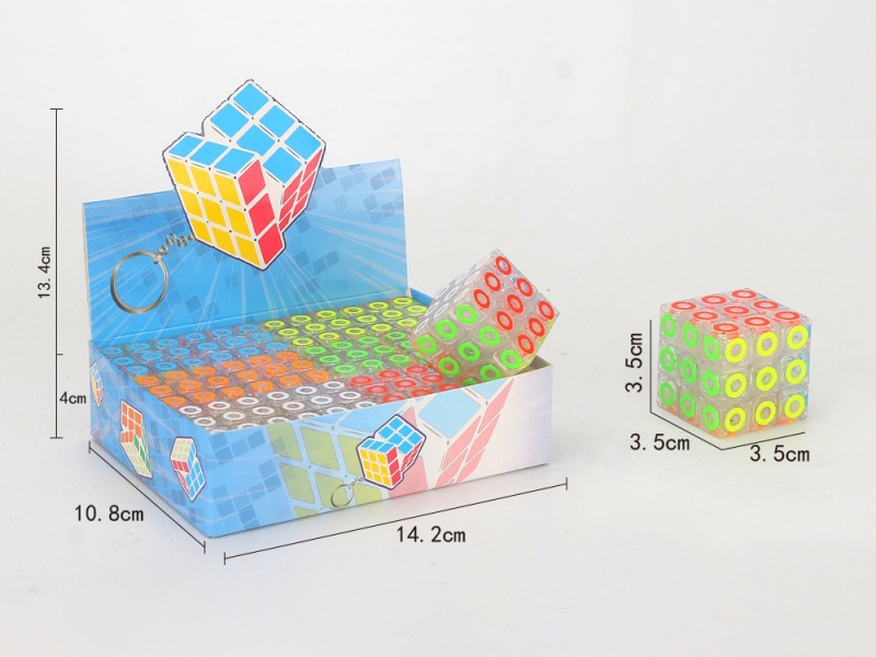 3.5Cm Transparent Circle Puzzle Cube