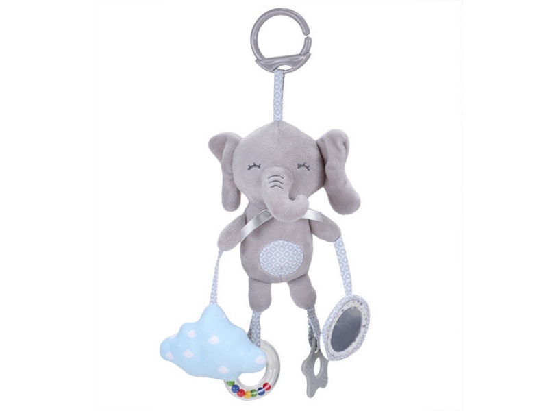 Vocal Elephant Baby Soothing Plush Wind Chime Pendant