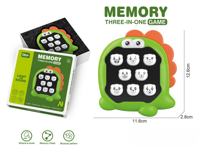 8-Key Bear Memory Game Machine - Dinosaur