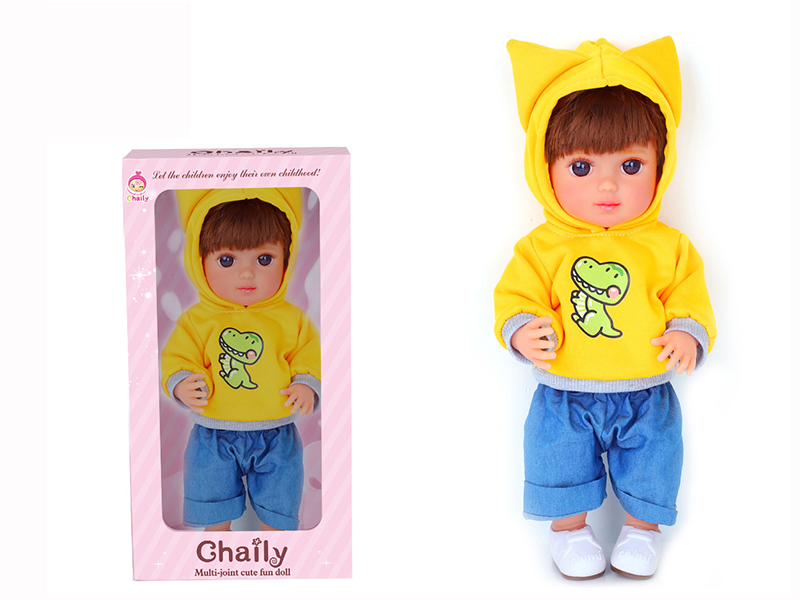 36CM Soft Glue Reborn Baby Doll(Machine Hair Transplant)With Shoes