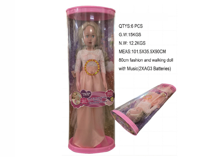 80cm Fashion And Walking Doll With Music(2xAG3 Batteries)