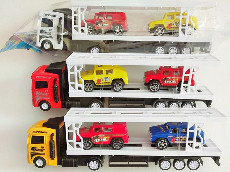 Friction Heavy Truck With Hummer Cars