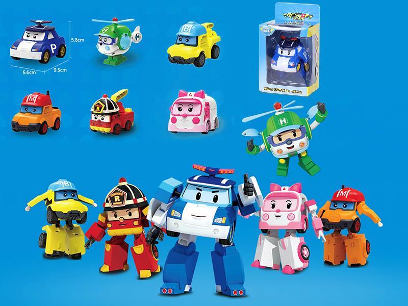 Deformation Slide Police Car Poli Toys