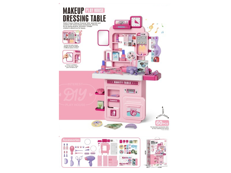 Playhouse Dressing Table With Lights And Music (24 Pcs)