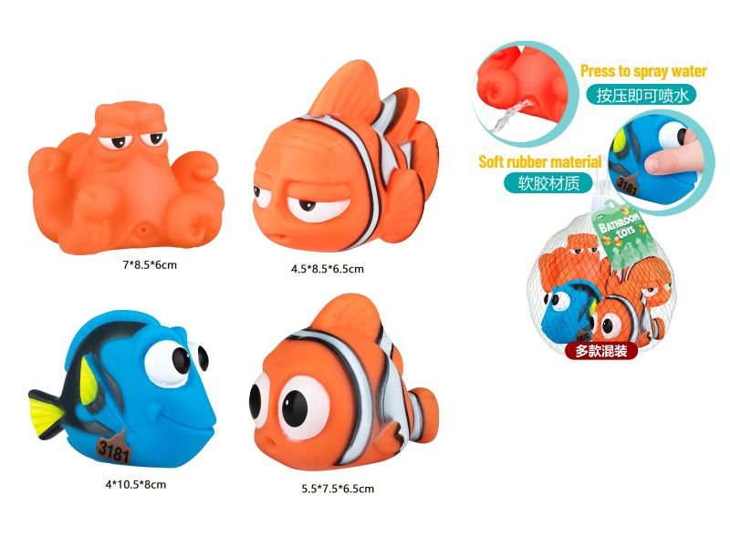 4-Piece Mixed Set Of "Finding Nemo" Plush Toys