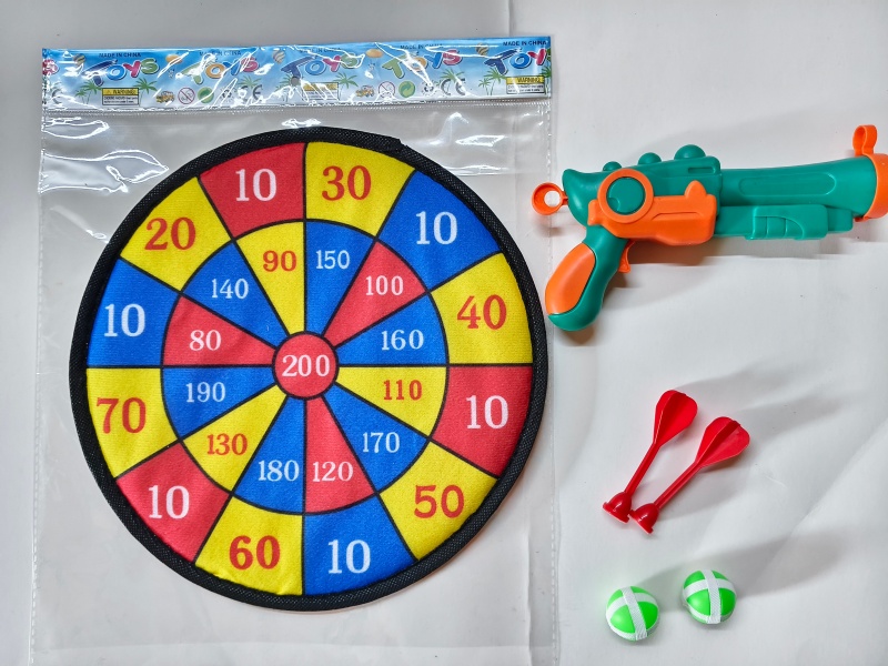 28CM Velcro Dartboard With Sticky Ball, Gun, Dart