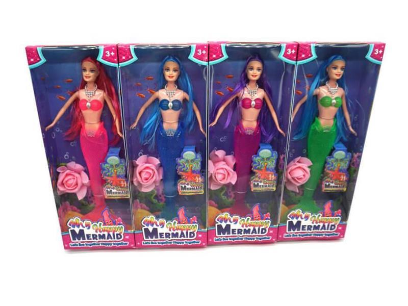11.5" Solid Mermaid Doll With Lights