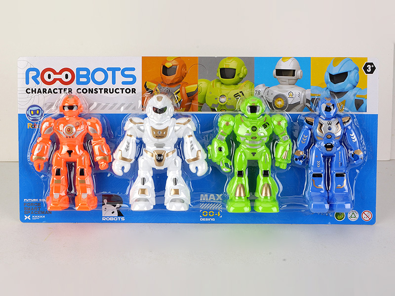 Robot Toys With Lights 4pcs