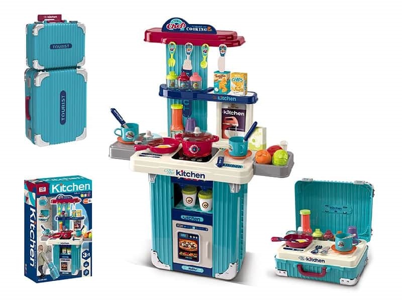 Kitchen Cooking Play Set Trolley Case