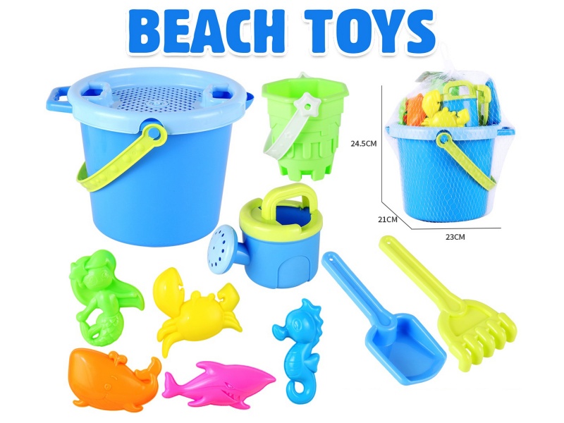 Sand Bucket Sea Animal Sand Mold Set 11pcs
