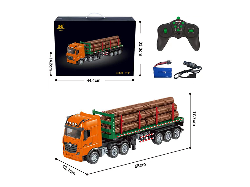 1:18 9-Channel Semi-Alloy Remote-Control Timber Transport Wagon
