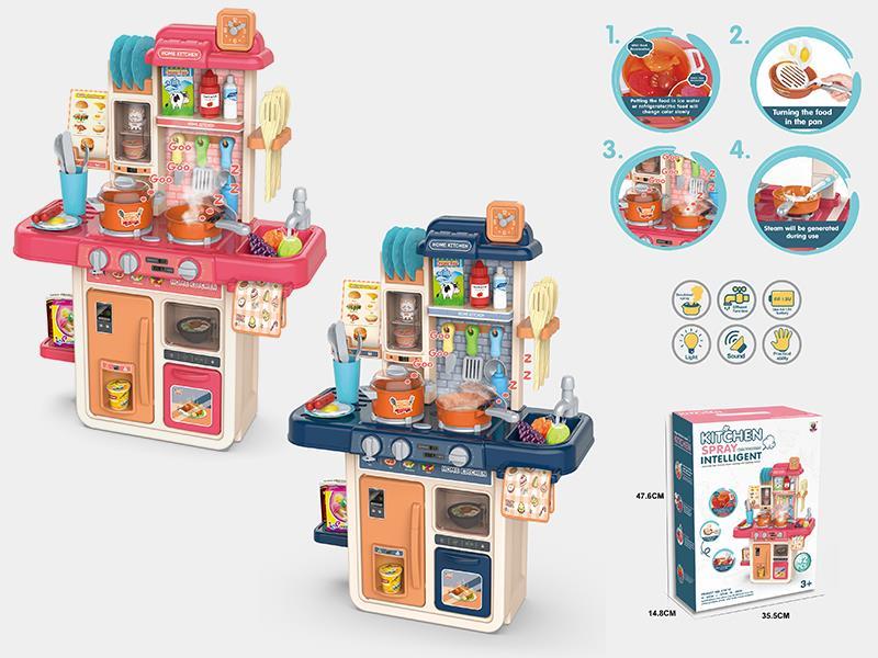 63cm Kitchen Set(Novelty Frying Pan, Color Changing Food,Light,Effuent Function)42PCS