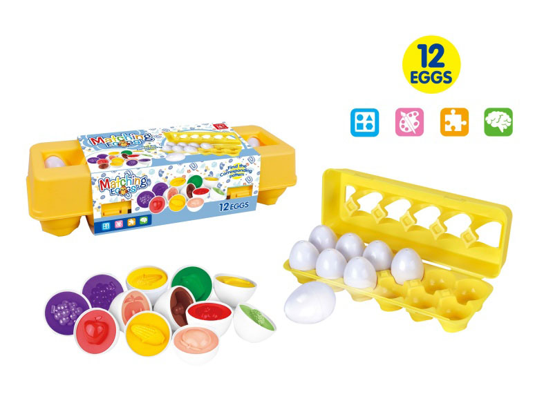 Cartoon Educational Baby And Toddler Enlightenment Fruit And Vegetable Pairing Gachapon Smart Egg