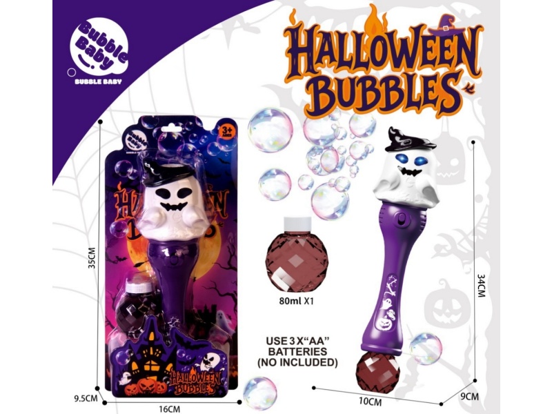 Halloween Ghost Bubble Sticks With Lights And Music