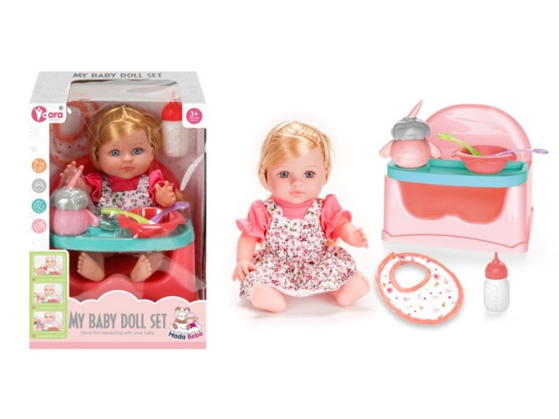 12" Vinyl Baby Doll Dining Chair Set