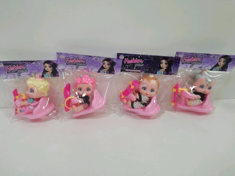 5-Inch Large Colored Enameled Doll