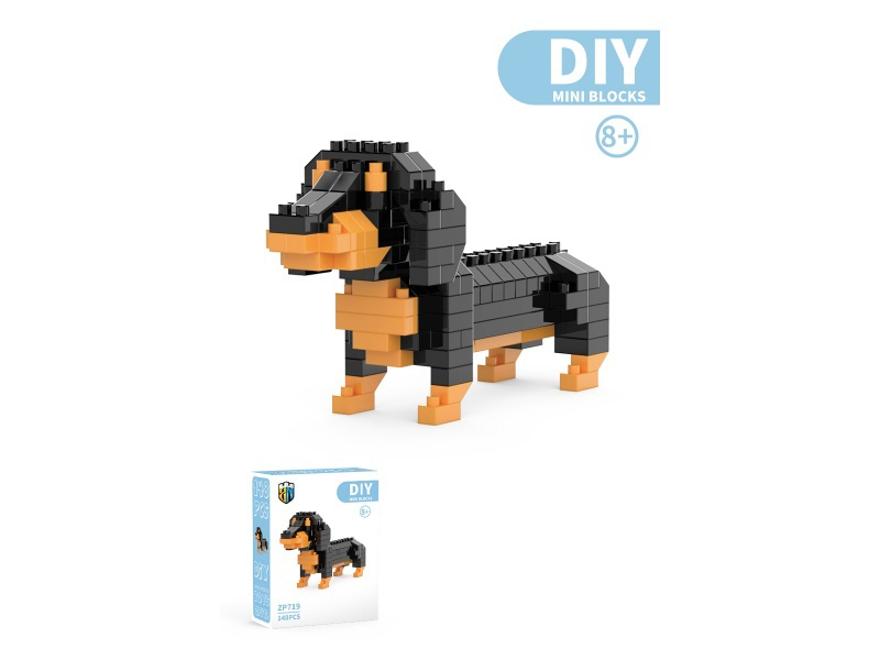 148 PCS Of Dachshun-Themed Building Blocks