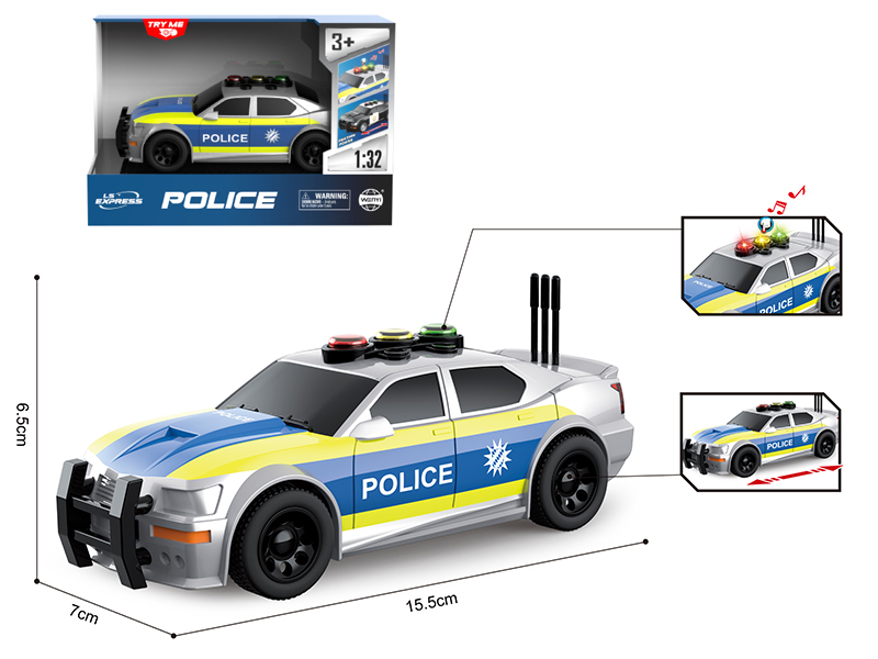 1:32 Friction German Police Car(Sound & Lights)