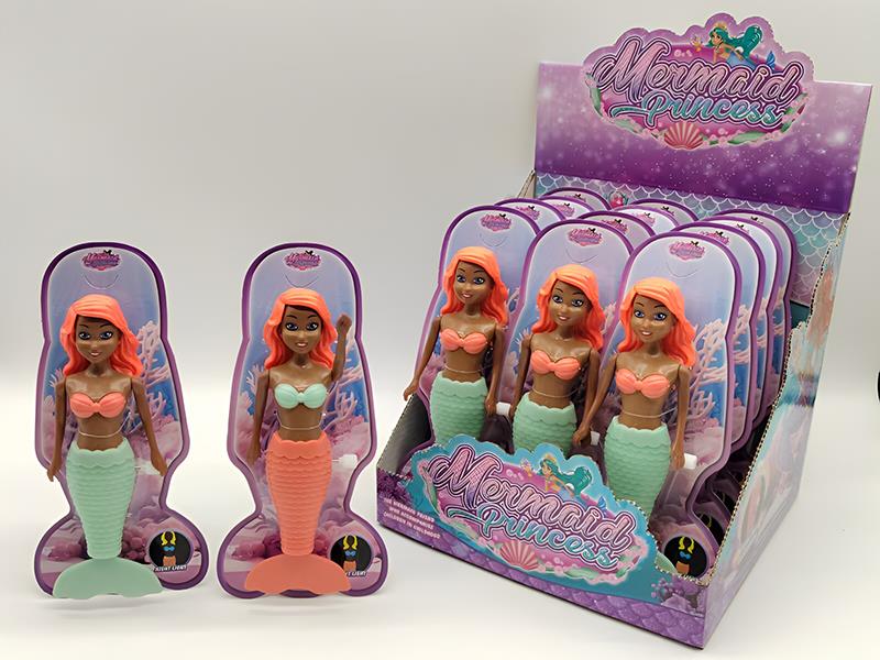 Wind Up Wag Tail Mermaid(Glow In The Dark, 7 Inch)12PCS