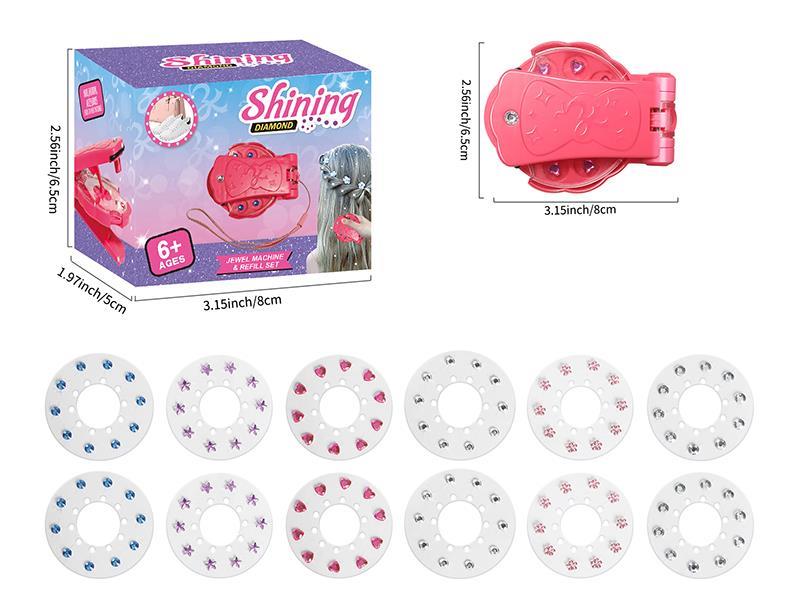 Jewel Machine + 12 Hair Diamond Sticker(120PCS)