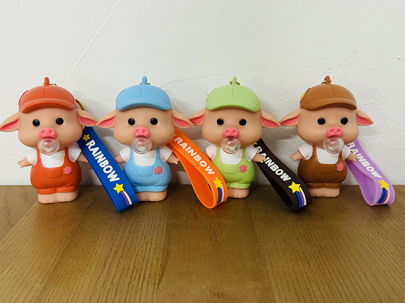 Pig Spit Bubble Squeeze Toy Keychain Pendant