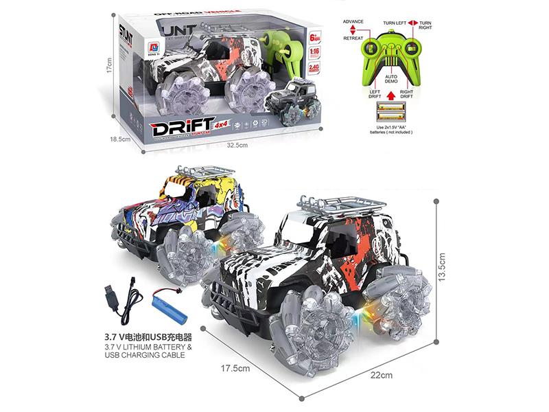 1:16 2.4G Remote Control Wrangler Graffiti Off-Road Drift Car