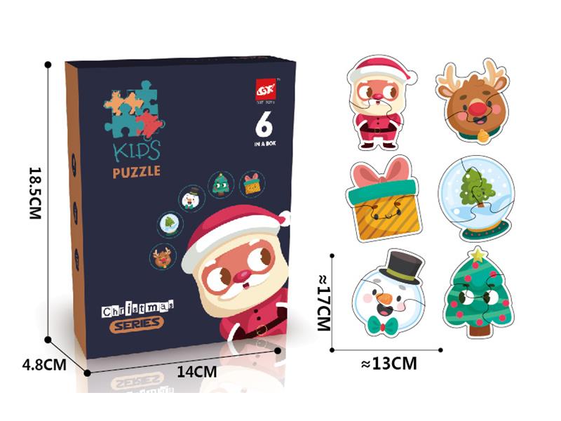 Christmas Series Matching Puzzle (6 In 1)