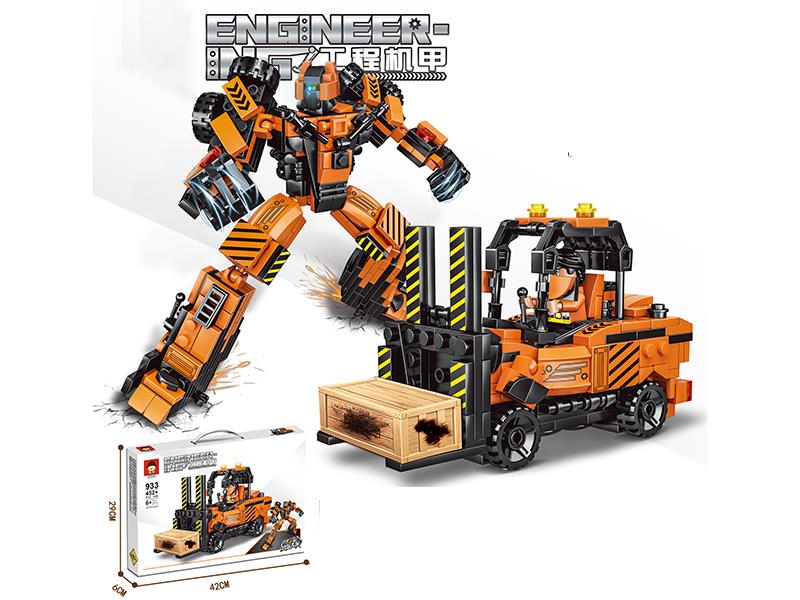 452+PCS DIY Building Block Forklift