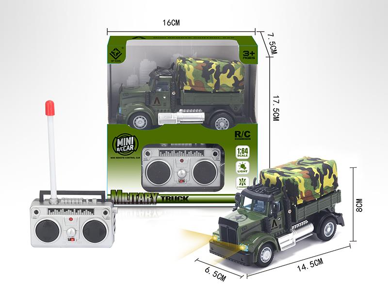 1:64 4-Channel Remote Control Military Transport Truck(American Style)27MHz