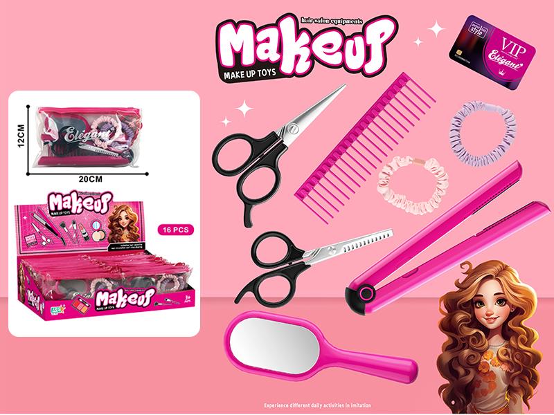 Hair Salon Equipments Make Up Toys Set 16pcs