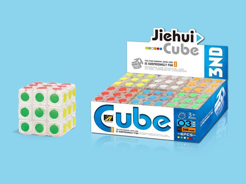 Third-Order  Dot Magic Cube/Transparent 6pcs/box