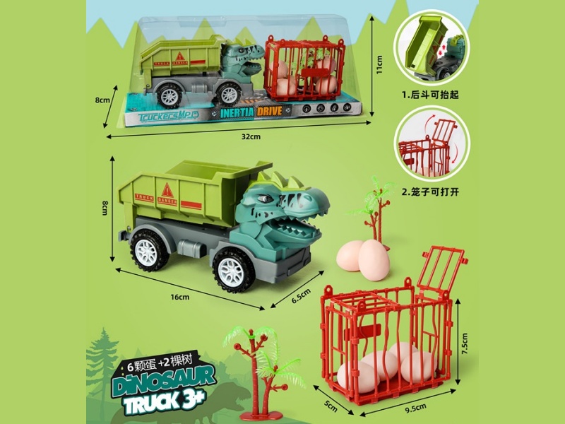 Sliding Dinosaur Dump Truck