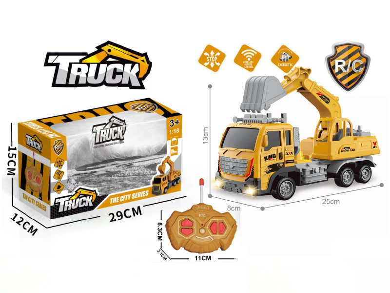 1:18 4CH R/C Excavator With Head Light
