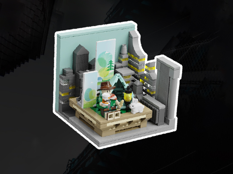 City Camping Building Blocks Decoration