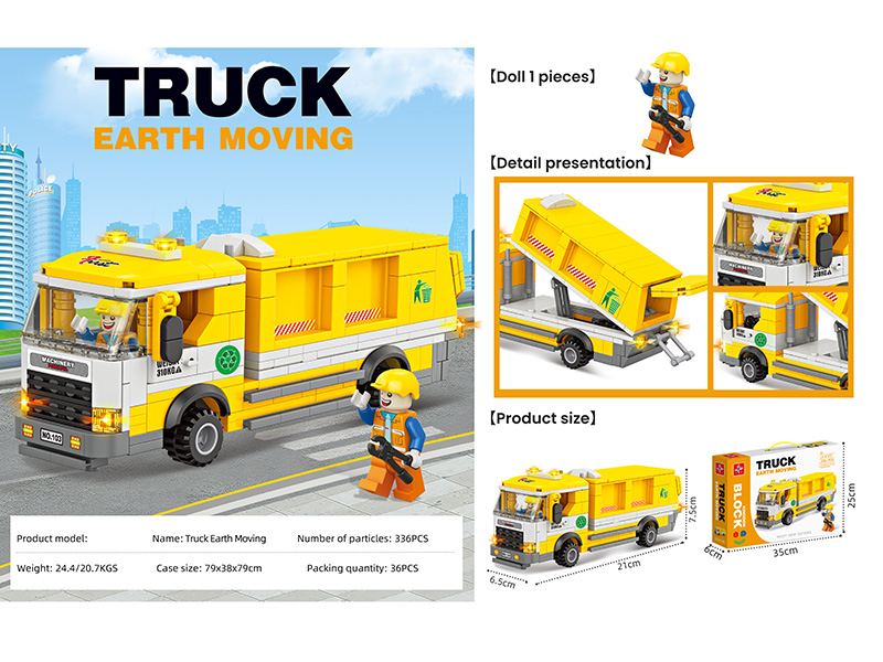 Small Particle Building Blocks - Truck(Doll 1pcs)336pcs
